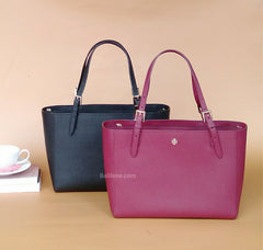 Tory Burch York Small Buckle Tote Black