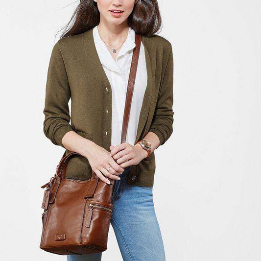 Fossil Zb6696200 Emerson Medium Leather Satchel in Brown