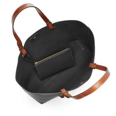 Rachel Tote Smooth Leather Black dalam
