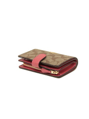 Coach 23553 Corner Medium Zip signature Khaki Poppy