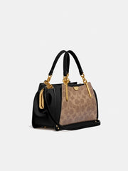Coach 88542 Dreamer 21 Signature Kisslock Tan Black
