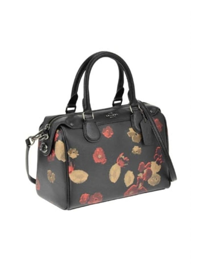 NWT Authentic Coach Bennett Sachel In Sienna Rose Floral Print Canvas F55465