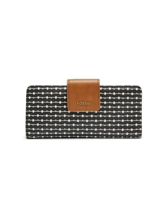Fossil Swl1885005 Madison Slim Clutch Medium Black/white