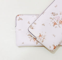Coach 91781 Rose Bouqt Corner Zip Chalk Multi