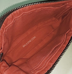 Coach F25787 Large Wristlet With Camo Rose Floral Print Brown Black Multi