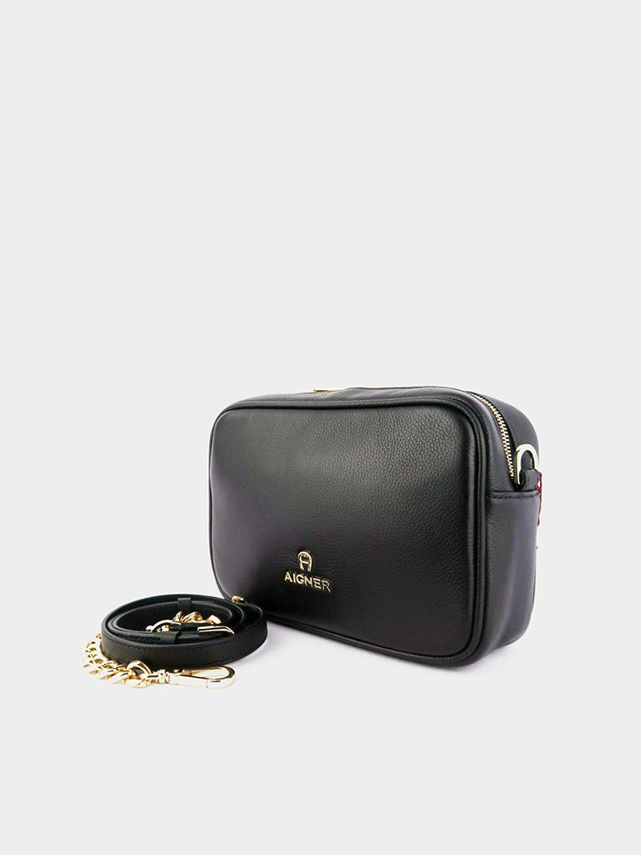 aigner 13211450 amy camera bag black balilene depan1