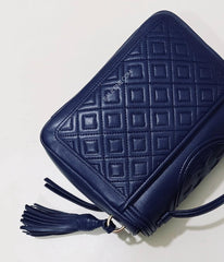 Tory Burch 45147 Fleming Satchel Royal Navy