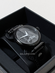 box-jam-Marc-Jacobs-The-Cuff-Quartz-Leather-Strap-Watch-In-Black