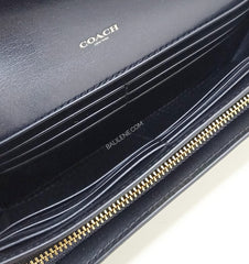 Coach F54022 Slim Envelope Wallet Signature Brown Black