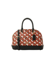 Coach F25916 Mini Sierra Satchel With Checker Heart Print Terracotta Multi