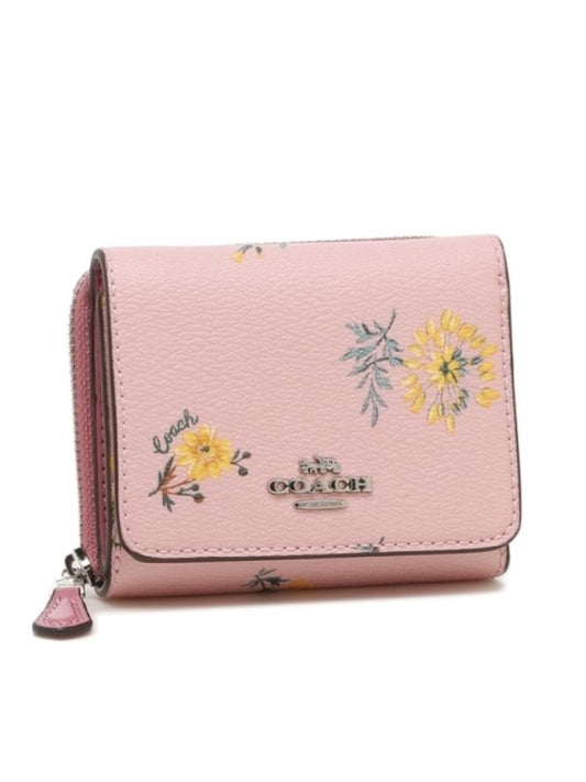 coach 2924 small trifold wallet blossom multi
