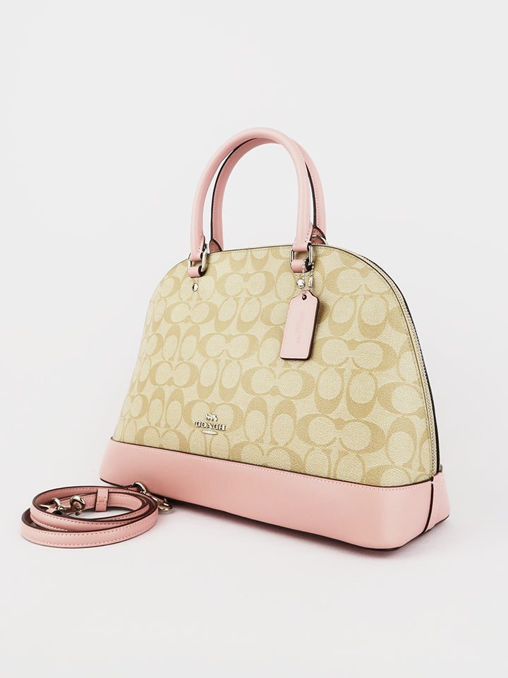 coach f27584 sierra large signature light khaki carnation balilene depan1