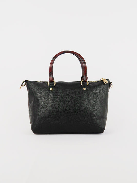 coach f73286 mini emma satchel signature colorblock brown black balilene belakang