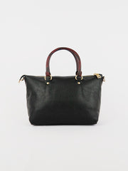 coach f73286 mini emma satchel signature colorblock brown black balilene belakang