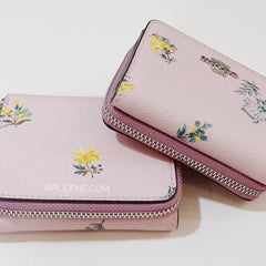 coach 2924 small trifold wallet blossom multi
