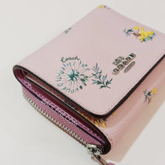 coach 2924 small trifold wallet blossom multi