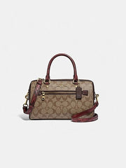 Coach F89005 Rowan Satchel Signature Khaki Multi