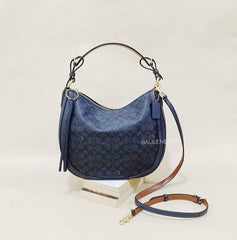 Coach 38580 Sign Sutton Hobo Charcoal Midnight Navy