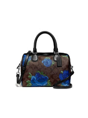 Coach F39962 Mini Bennet Signature Canvas With Floral Print Brown Black Multi