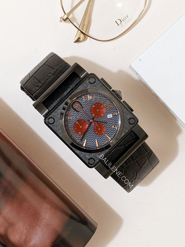 depan-Aigner-A24153-Limited-Edition-Black-Leather-Strap-Watch