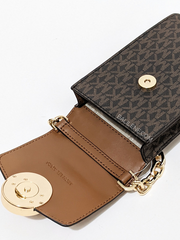 detail-closure-Michael-Kors-35S2GNMC5B-Carmen-Small-Logo-Smartphone-Crossbody-Bag-Brown