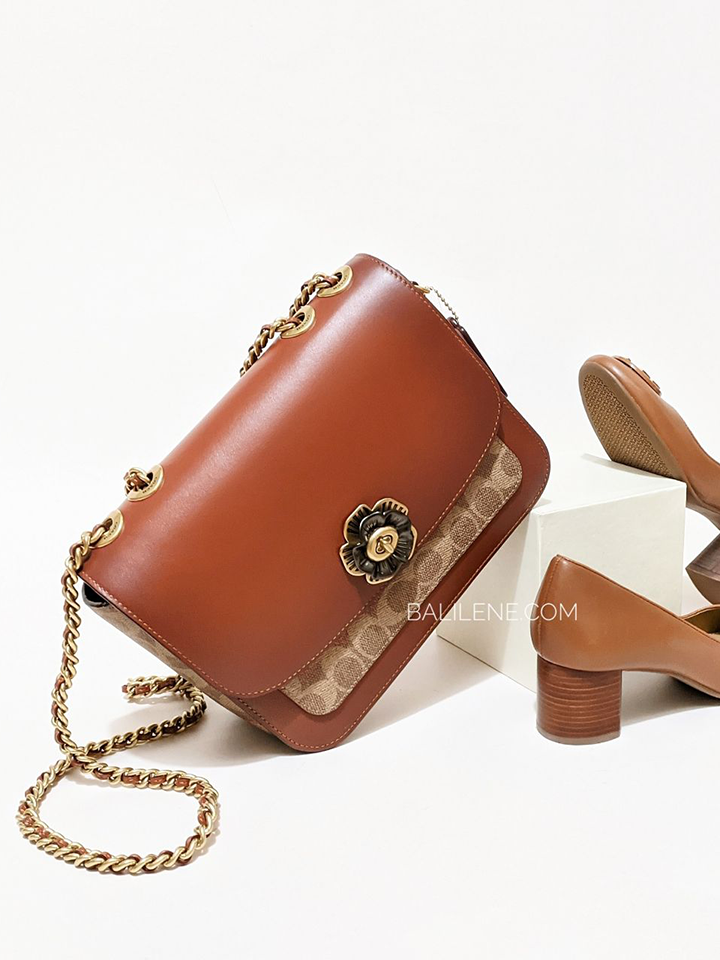 detail-depan-Coach-C0827-Madison-Shoulder-Bag-In-Signature-Canvas-Tan-Rust-Balilene