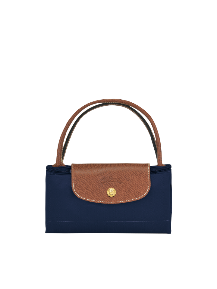 detail-lipat-Longchamp-Le-Pliage-Original-Small-Top-Handle-Bag-Navy
