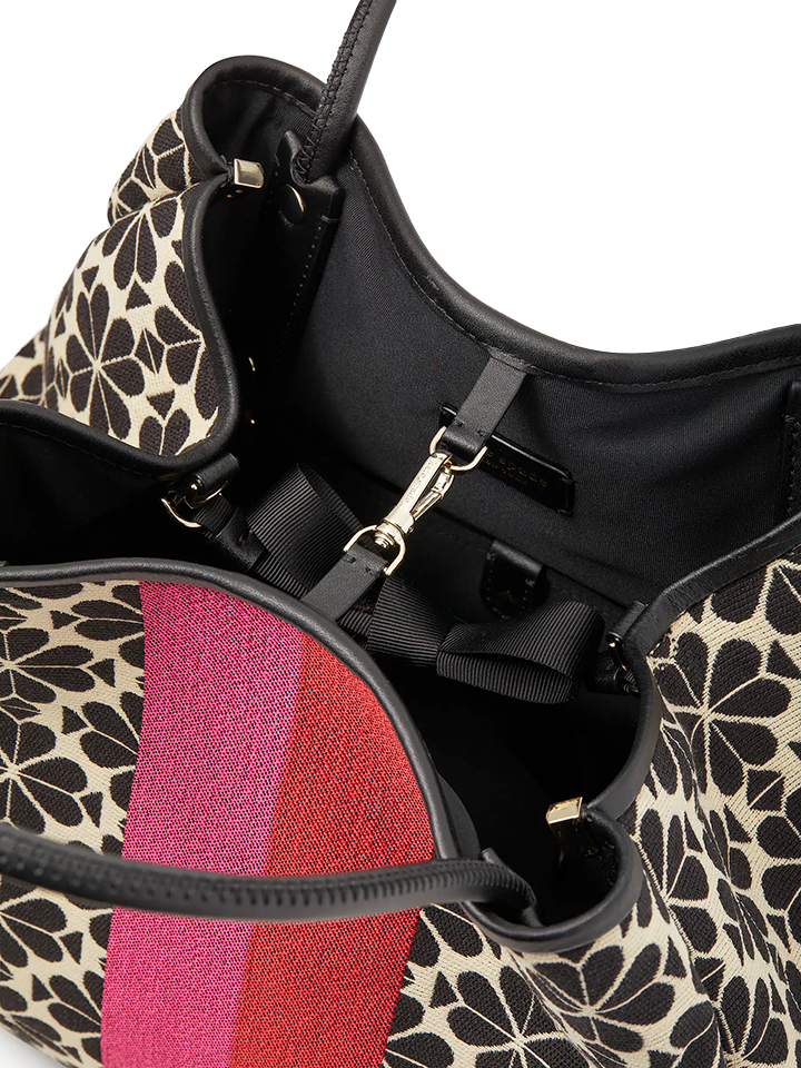 detail-pengunci-Kate-Spade-Flower-Jacquard-Stripe-Everything-Medium-Tote-Cream-Multi