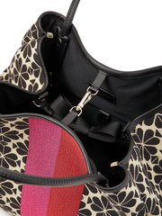 detail-pengunci-Kate-Spade-Flower-Jacquard-Stripe-Everything-Medium-Tote-Cream-Multi