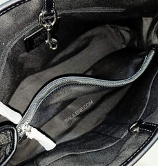 Coach F57842 Signature Drawstring Carryall Black Smoke