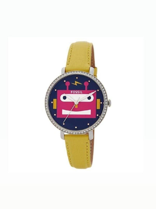 Fossil ES4091 Jacqueline Robot Leather Yellow Watch