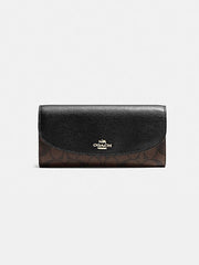 Coach F54022 Slim Envelope Wallet Signature Brown Black