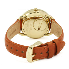 Fossil Es4006 Tailor Multifunction White Dial Brown Leather Watch
