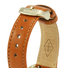 Fossil Es4006 Tailor Multifunction White Dial Brown Leather Watch
