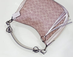 Coach 40616 Signature Metallic Exotics Sutton Tan Platinum