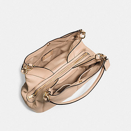 Coach Pebbled Leather Small Lexy Shoulder Bag Fog 23537 dalam