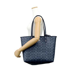 Coach F58293 Signature Reversible Pvc City Tote Denim Midnight