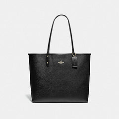 Coach F89155 Reversible City Tote Brown Purple Multi