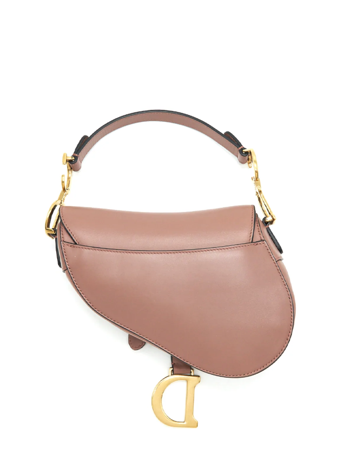 Mini Saddle Dior bag Pink Leather ref.279536 - Joli Closet