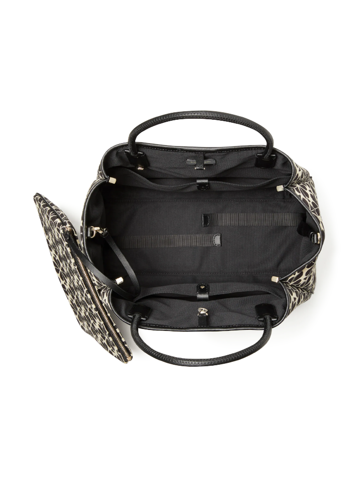 gambar-dalam-Kate-Spade-Flower-Jacquard-Stripe-Everything-Medium-Tote-Cream-Multi