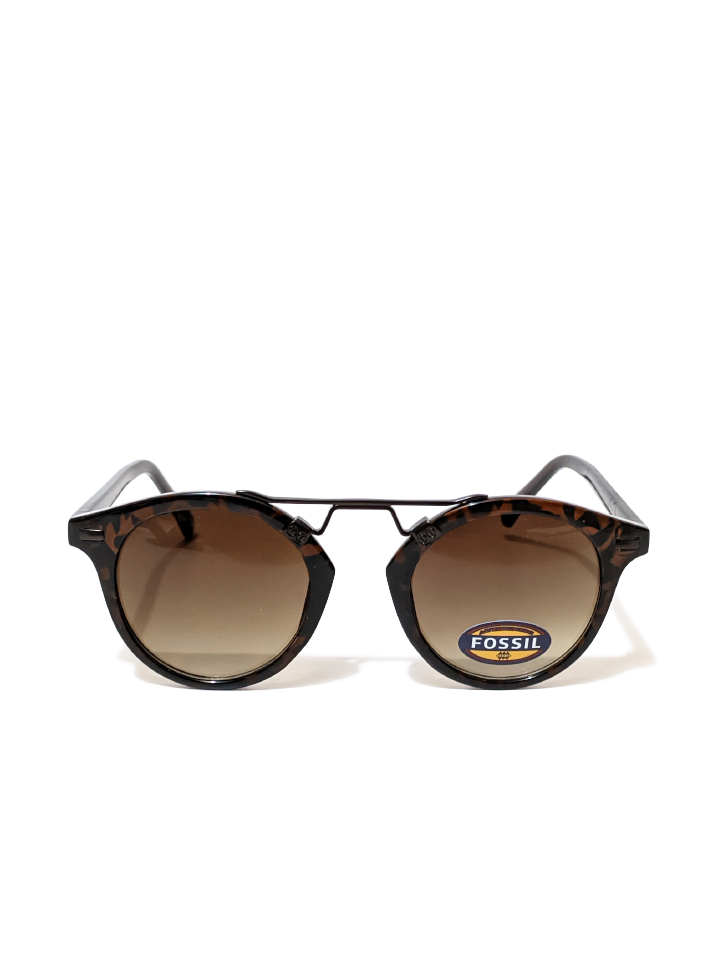 gambar-depan-Fossil-X82516-Round-Sunglasses-Tortoise