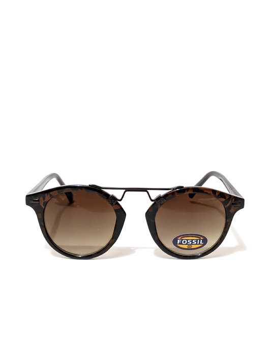 gambar-depan-Fossil-X82516-Round-Sunglasses-Tortoise