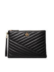 gambar-depan-Tory-Burch-Kira-Chevron-Small-Pouch-Black