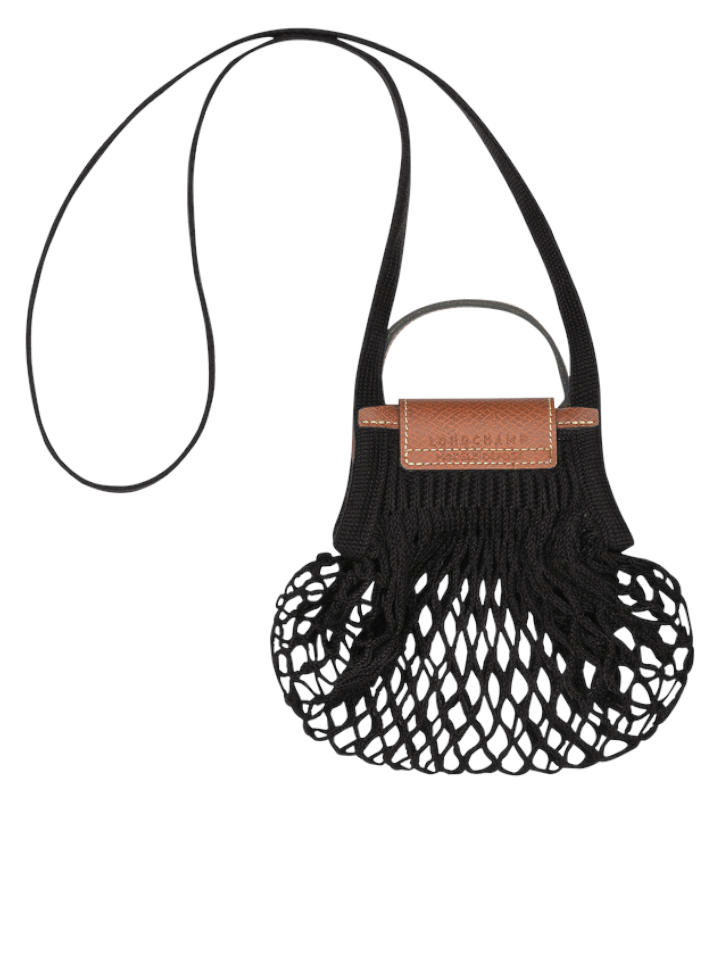 Longchamp Le Pliage Extra Small Filet Crossbody Bag Black Balilene