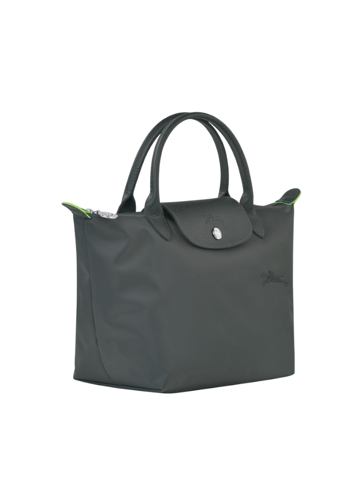 Longchamp Le Pliage Green Small Top Handle Bag Graphite – Balilene