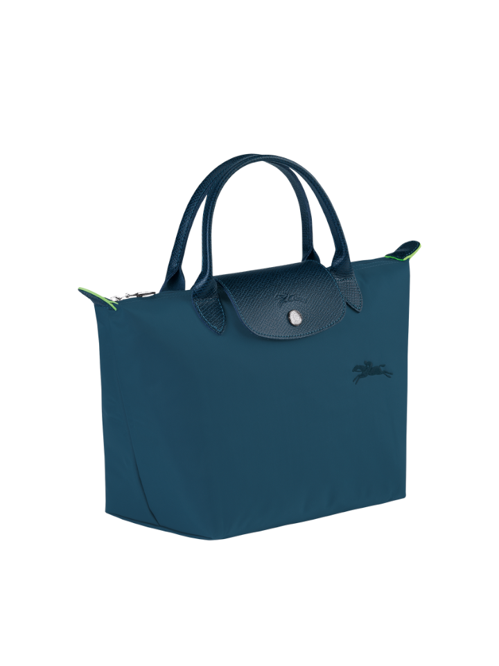 Longchamp Le Pliage Green Small Top Handle Bag Ocean Blue Balilene