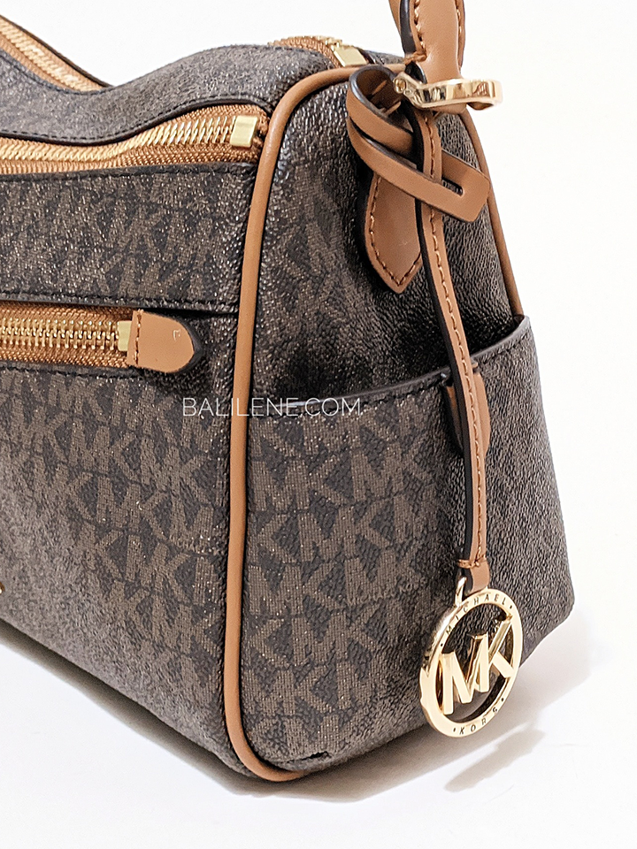 gambar-samping-Michael-Kors-30F1G9LS6B-Lorimer-Medium-Logo-Satchel-Brown