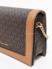 gambar-samping-Michael-Kors-32S2GJ6C7B-Jet-Set-Large-Logo-Crossbody-Bag-Brown-Acorn