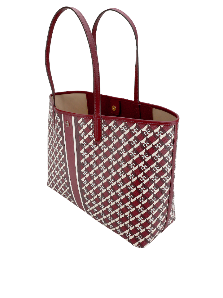 gambar-samping-Tory-Burch-Geo-Logo-Tote-With-Strip-Crimson-Red