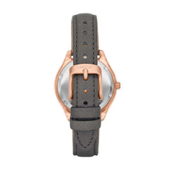 jam-Am4500-Fossil Analog Dial Grey Watch Leather-Balilene